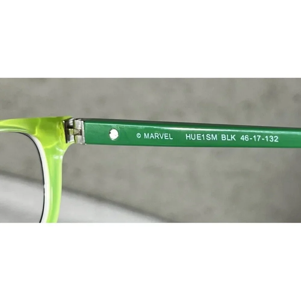 Marvel KIDS Hulk Superhero Green Black Square Eyeglasses Frames HUE1SM 46-17-132